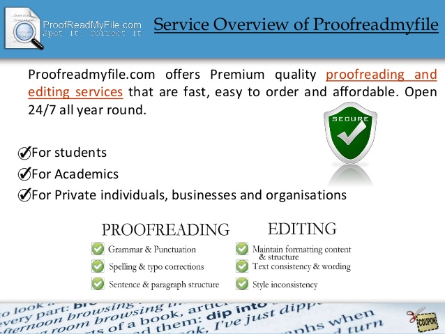 Academic Proofreading & Editing services